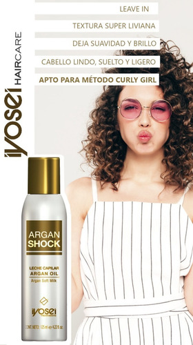 Imagen 3 de 3 de Argan Shock Leche Capilar Argan Oil Iyosei X125ml.