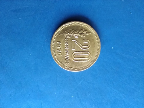 Argentina Antigua Moneda 20 Centavos Año 1975