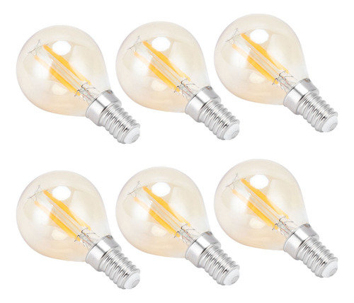 Bombilla De Filamento Led G45 De 4 W, Base E14, Vidrio Vinta