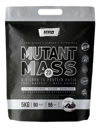 Suplemento en polvo Star Nutrition  Mutant Mass proteínas sabor crema de fresa en sachet de 5kg