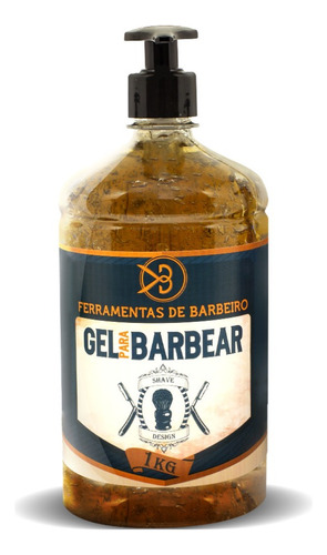 Gel De Barbear Shave Design Ferramentas De Barbeiro 1kg