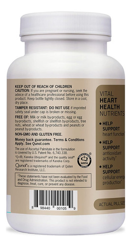 Qunol Ultra 100 Mg Coq10 300% Mejor Absorción Sin Sabor