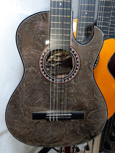 Imagen 6 de 10 de Guitara Electroacustica Forro Colgante Pua Cable Garantia