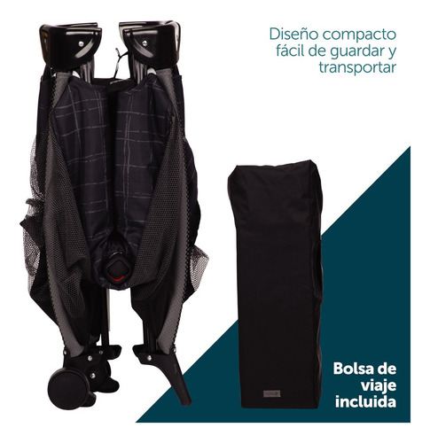Cuna Portátil Py439hay Play & Stay Negro Safety 1st