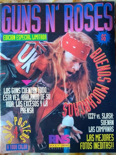 Revista Rns Guns N Roses Año 92!! Edicion Limitada (Usado)