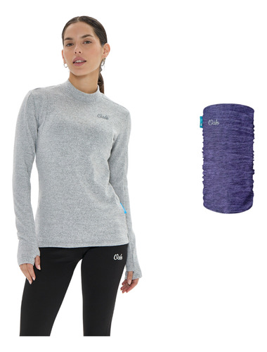Camiseta Térmica Lana Merino Dama + Cuello Térmico Lana Oslo