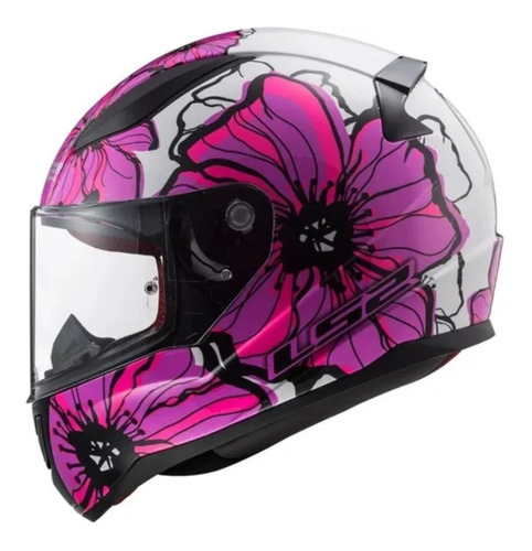 Capacete Ls2 Ff353 Rapid Feminino Floral  Motociclista