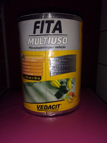 Imagem 1 de 3 de Fita Autoadesiva Para Vedação Multiuso 20cm Com 10 Metros