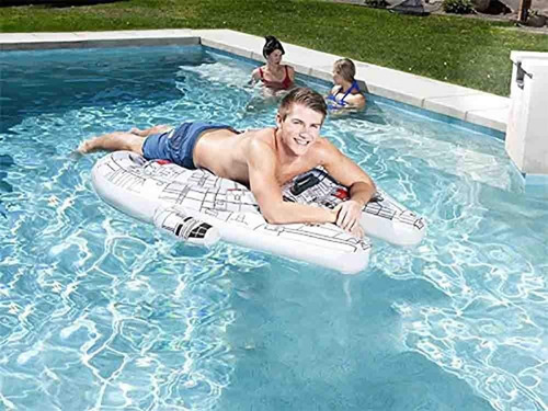 Cama Inflable Flotador De Alberca Nave Espacial Star Wars
