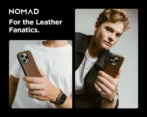 Capa De Couro Para iPhone 16 Pro Max Nomad Modern Rustic Bro