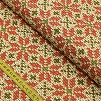 Comprar Tecido Tricoline - Natal: Flocos Tricô 2518 (0,50x1,50) Cor Unica