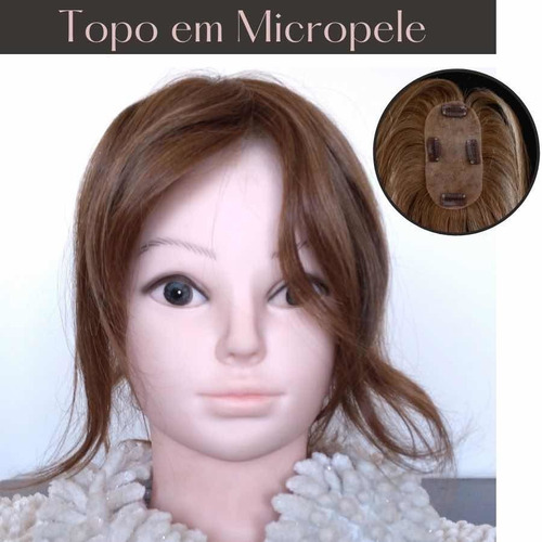 Topo Franja Prótese Capilar Feminina Micropele Translucida