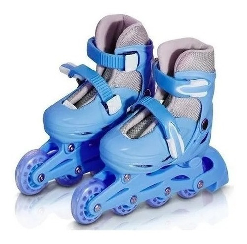 Patins 4 Rodas Inline Azul Tamanho M Importway Bw018azm