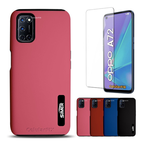 Funda Protector P/ Oppo A72, New Case + Mica De Cristal