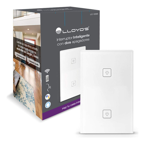 Lloyd's Interruptor Inteligente De 2 Apagadores, Compatible