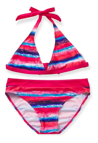 Traje De Baño Niña Tankini 3 Colores 2 Piezas Talla 6 A 16