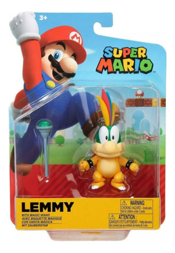 Figura Super Mario Bros Lemmy Koopa Articulada 10cm Jakks