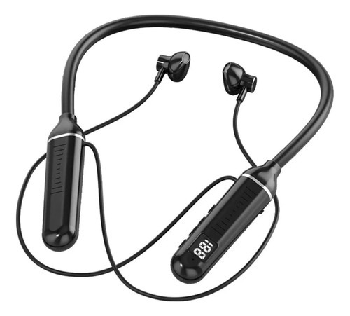 Audífonos Bluetooth De Cuello Manos Libres Deportivo Color Negro