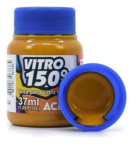 Tinta Vitro 150° Acrilex 37ml Cor 564 - Amarelo Ocre