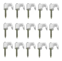 Comprar 500u Grampas P\u002F Pared Sujeta Cables Coaxil Utp Taller U Otro