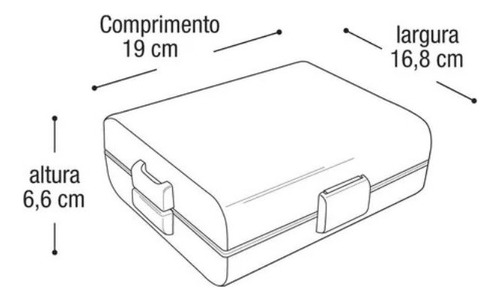 Lancheira Com Trava E Divisórias Para Lanche Label Arqplast