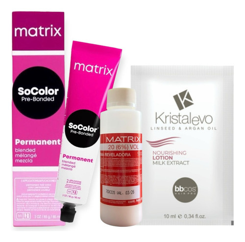 Tintura Socolor Pre-bonded Matrix 90 Ml 10av Rubio Extra Claro Ceniza Violeta