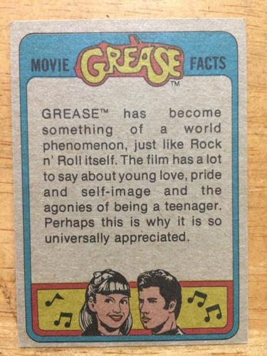 Set De 13 Tarjetas Y 1 Sticker Grease Vaselina John Travolta (Usado)