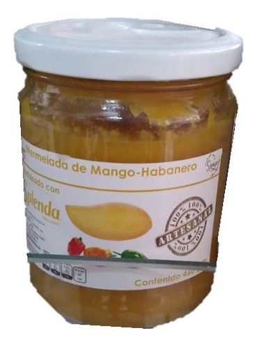 Mermelada De Mango Habanero Sin Azucar 220 Gramos
