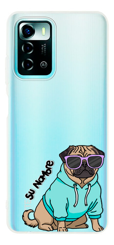 Funda Para Zte Para Mujer Perrito Cool Pug Personalizado