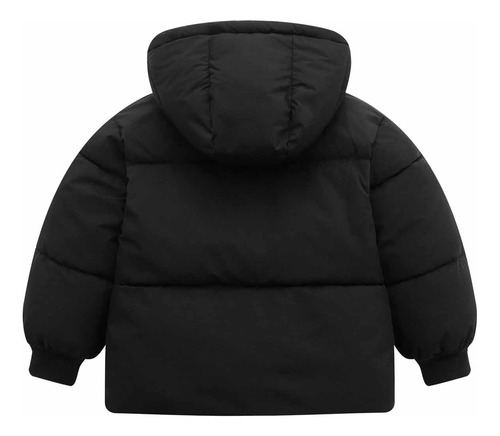 Abrigo H Para Niños Y Niñas, Forro Polar De Invierno, Acolchado Con Capucha Y Cremallera