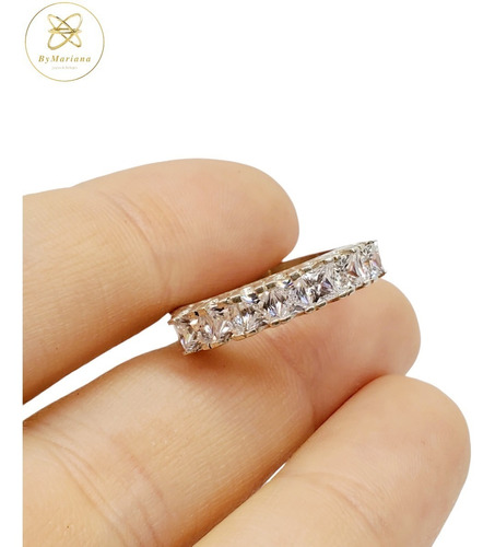 Anillo Plata Con Cubic Engarzado