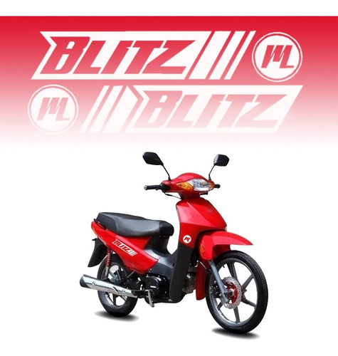 Kit Calcomanias Vinilo Para Moto Motomel Blitz Blanco