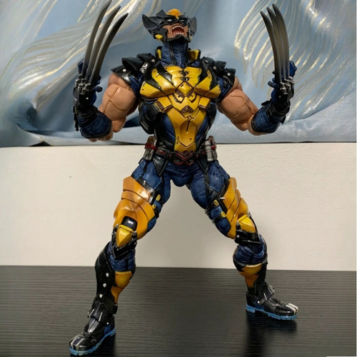 Figura Articulada Wolverine Con Katana Play Arts 28cm