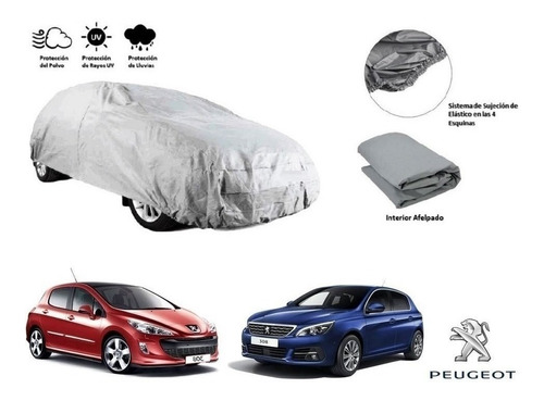 Cubierta Funda Cubre Auto Afelpada Peugeot 308 2010 A 2020