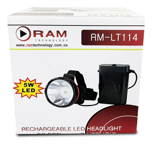 Imagen 4 de 5 de Linterna Minera Recargable 15 Horas De Duracion Potente Led