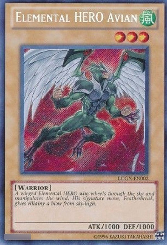 Elemental Hero Héroe Elemental Avian Secret Raro Yugioh