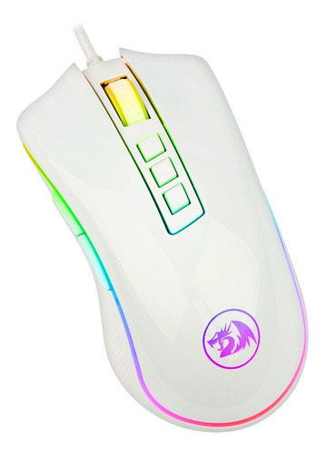 Imagem 8 de 8 de Mouse Gamer Redragon King Cobra Fps Branco Rgb - Lacrado