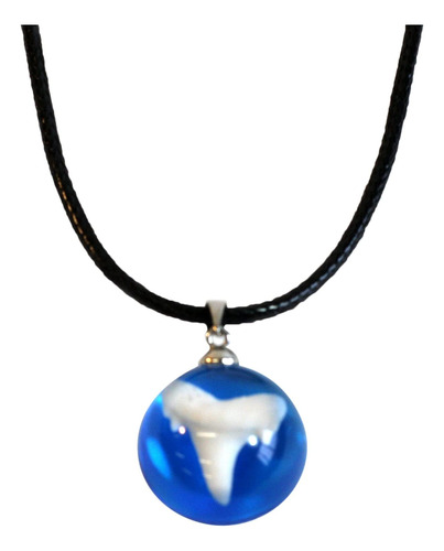 Realbug Oceanic - Collar Con Dientes De Tiburón, Color Azul