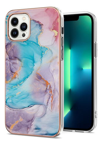Funda Para Teléfono Huawei Honor/mate Series, De Alta Calidad, Anticaída, Diseño De Flores En Blanco Mármol/azul Mármol/morado