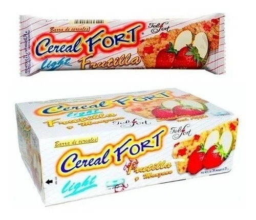 Barrita Cereal Fort Frutilla Y Manzana Light Caja X 24 