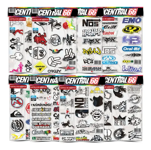 comprar Kit 115 Adesivos Patrocinios Dragão Tutto Moto The Doctor