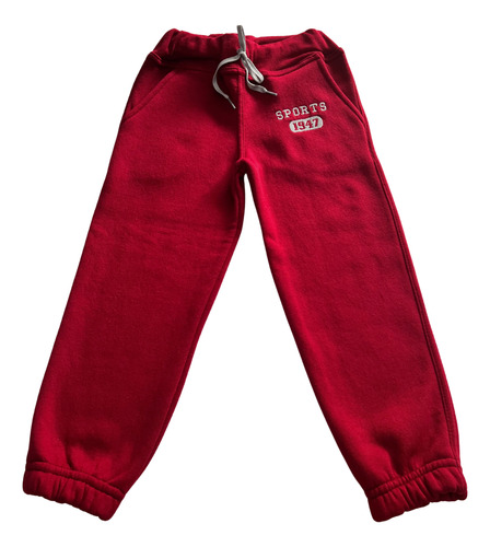 Conjunto Deportivo Iy Pants Cerrado Nyc Algodon Niño Vino Bordado 2