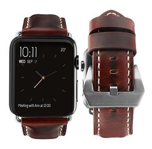 Correa Top4cus Cuero Legítimo P/reloj Iwatch Serie 1, 2, 3