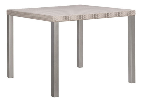 Mesa Cuadrada Para Terraza Ulloa By Promobel Tapa Beige