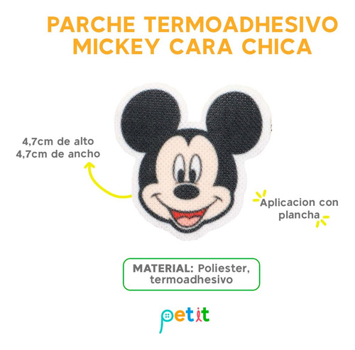 Parche Termoadhesivo Mickey Cara Chica A.06.285.10 X10u. Único