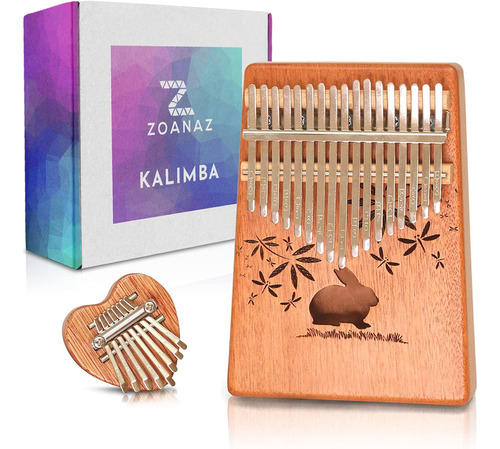Piano De Pulgar Kalimba De 17 Teclas Y Mini Kalimba 8 Tec