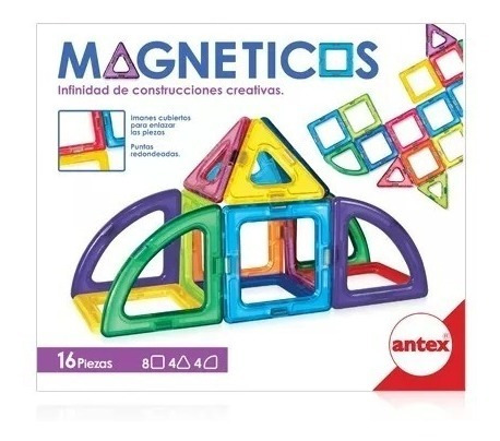 Magneticos Contrucciones Creativas 16 Piezas Antex Lloretoys
