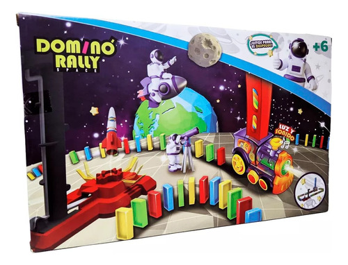Domino Rally Space Tren + Lanzador Con Cohete 120 Pzs Ik0474