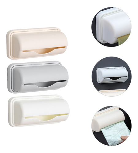 Caja De Almacenamiento Para Bolsas De Basura Con Tapón De De