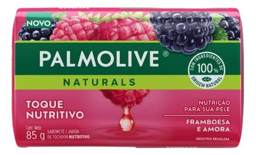 Jabon En Barra Palmolive Naturals 85 Gr Frambuesa Mora 